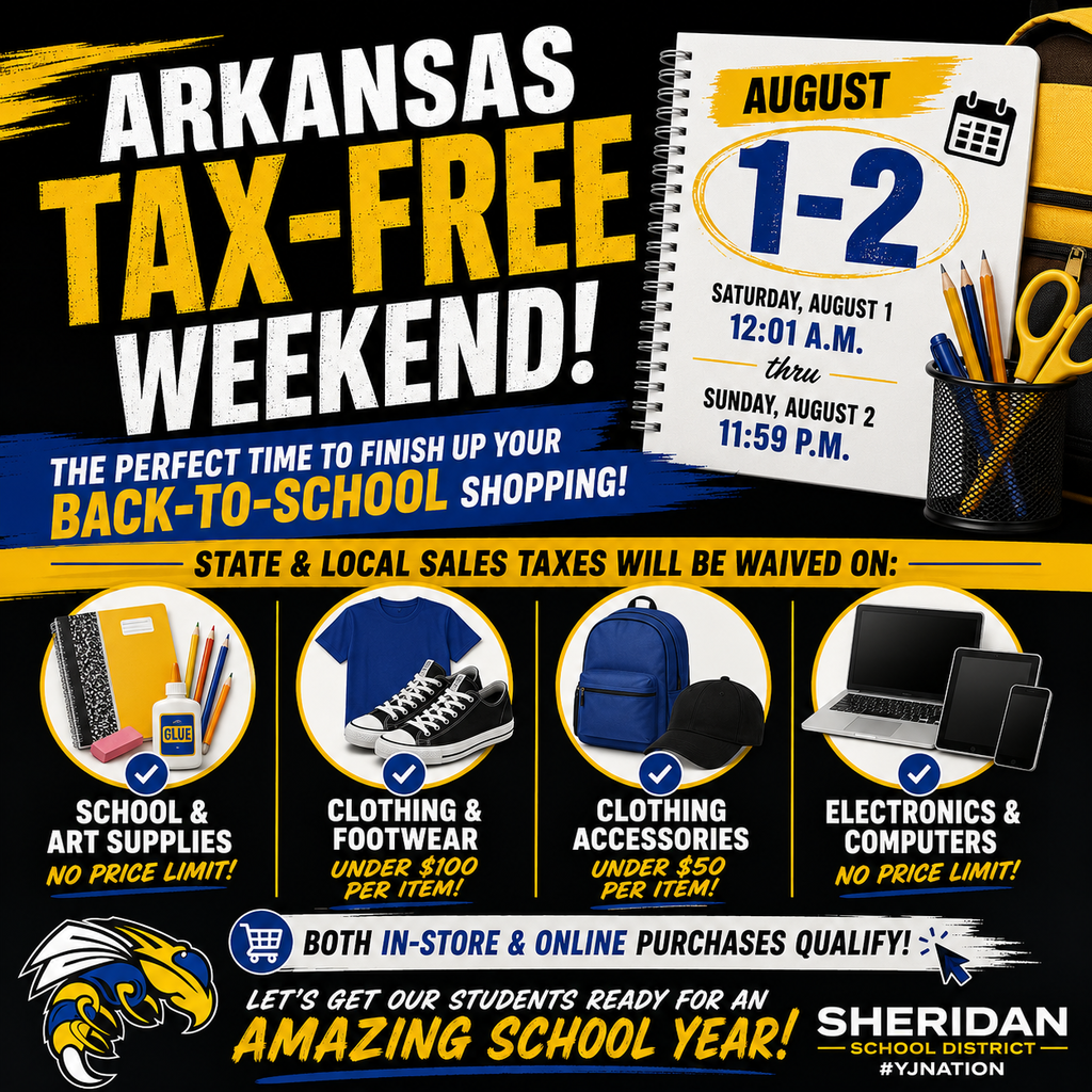 tax free weekend graphic