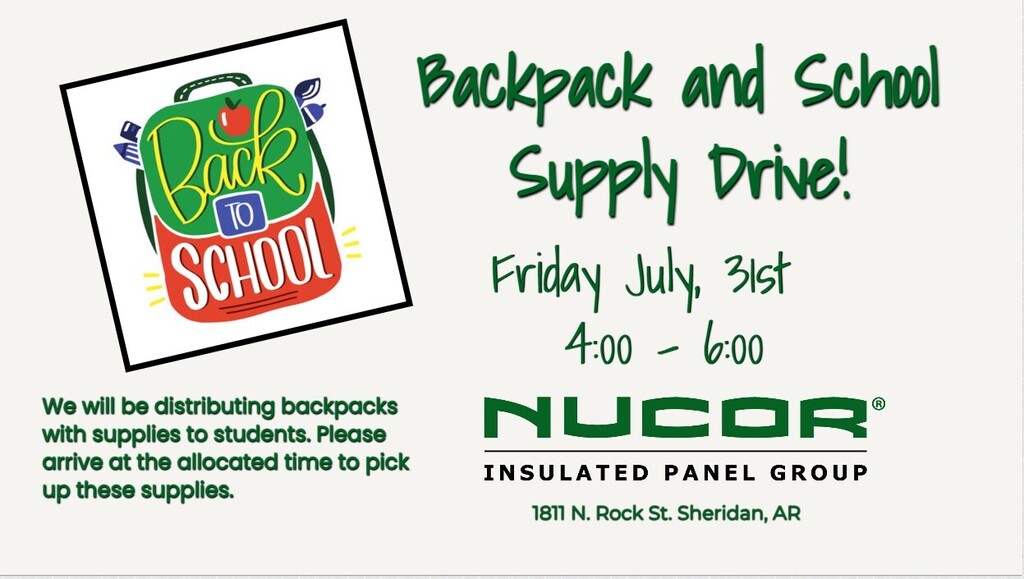 Nucor school supply graphic