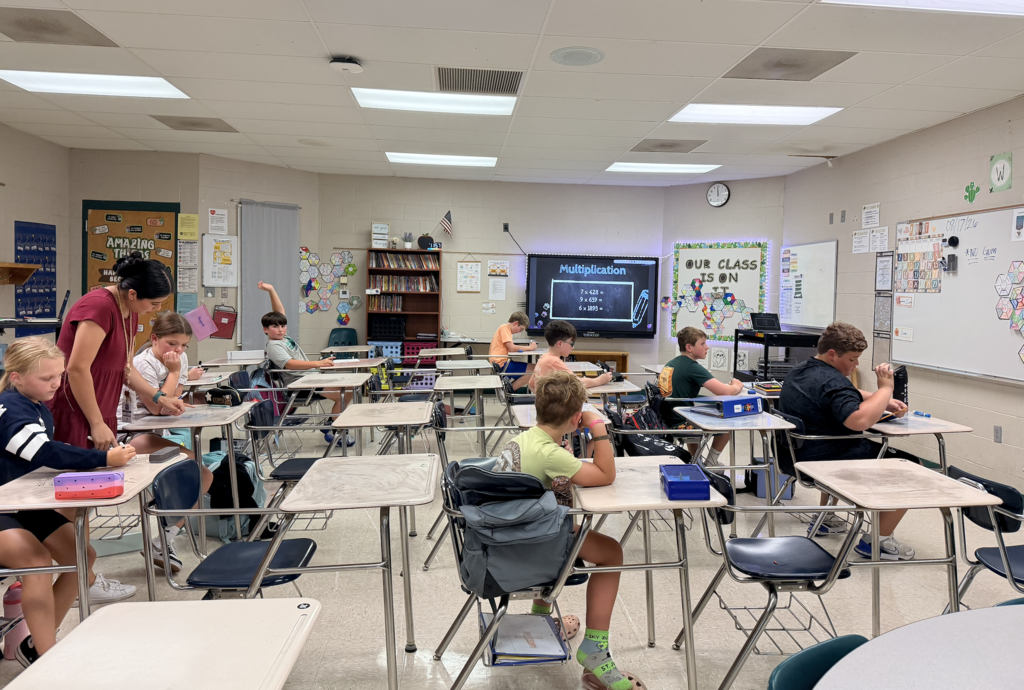 5th grade Math - multiplication practice in standard algorithm