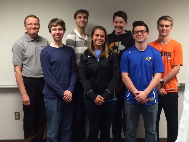 High School Quiz Bowl team with Roy Wilson