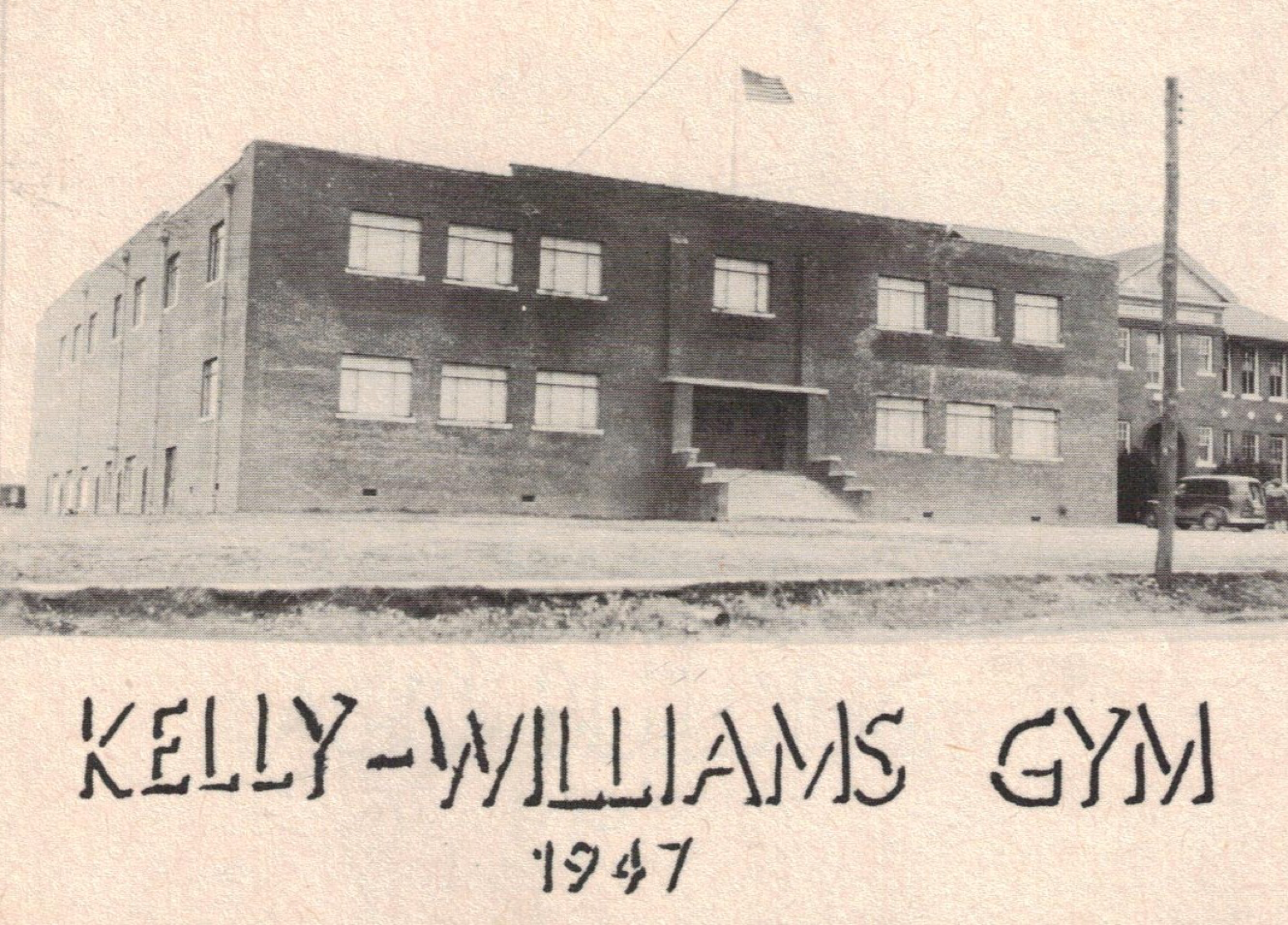 Old Image of Kelly-Williams Gym in 1947 Old Image of Kelly-Williams Gym in 1947