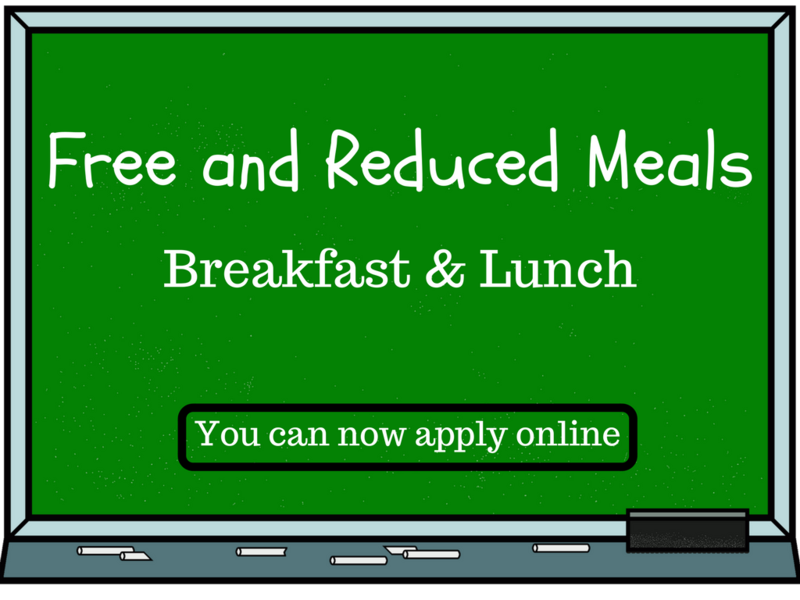 Image of a chalkboard that says "Free and Reduced Meals - Breakfast and Lunch" Image of a chalkboard that says "Free and Reduced Meals - Breakfast and Lunch"