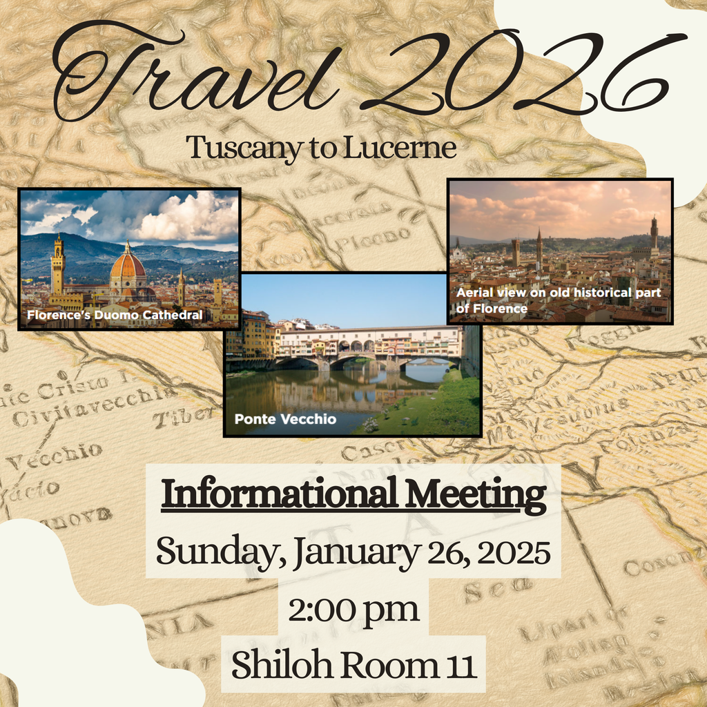 Informational meeting for trip to Italy