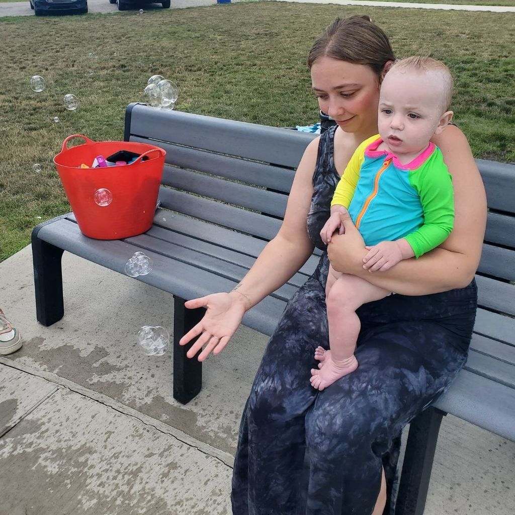 July 2025 PIP group connection photos from Arcola splash pad