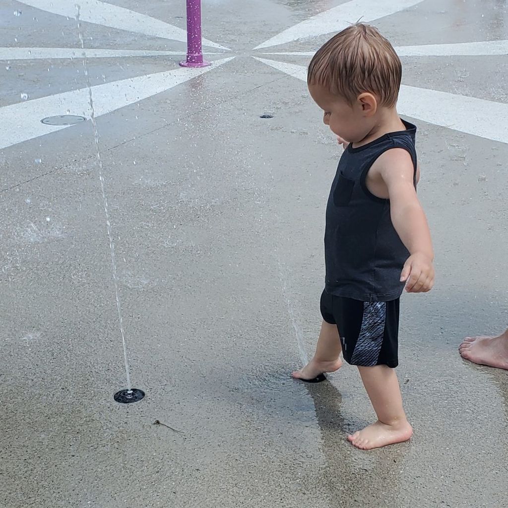 July 2025 PIP group connection photos from Arcola splash pad