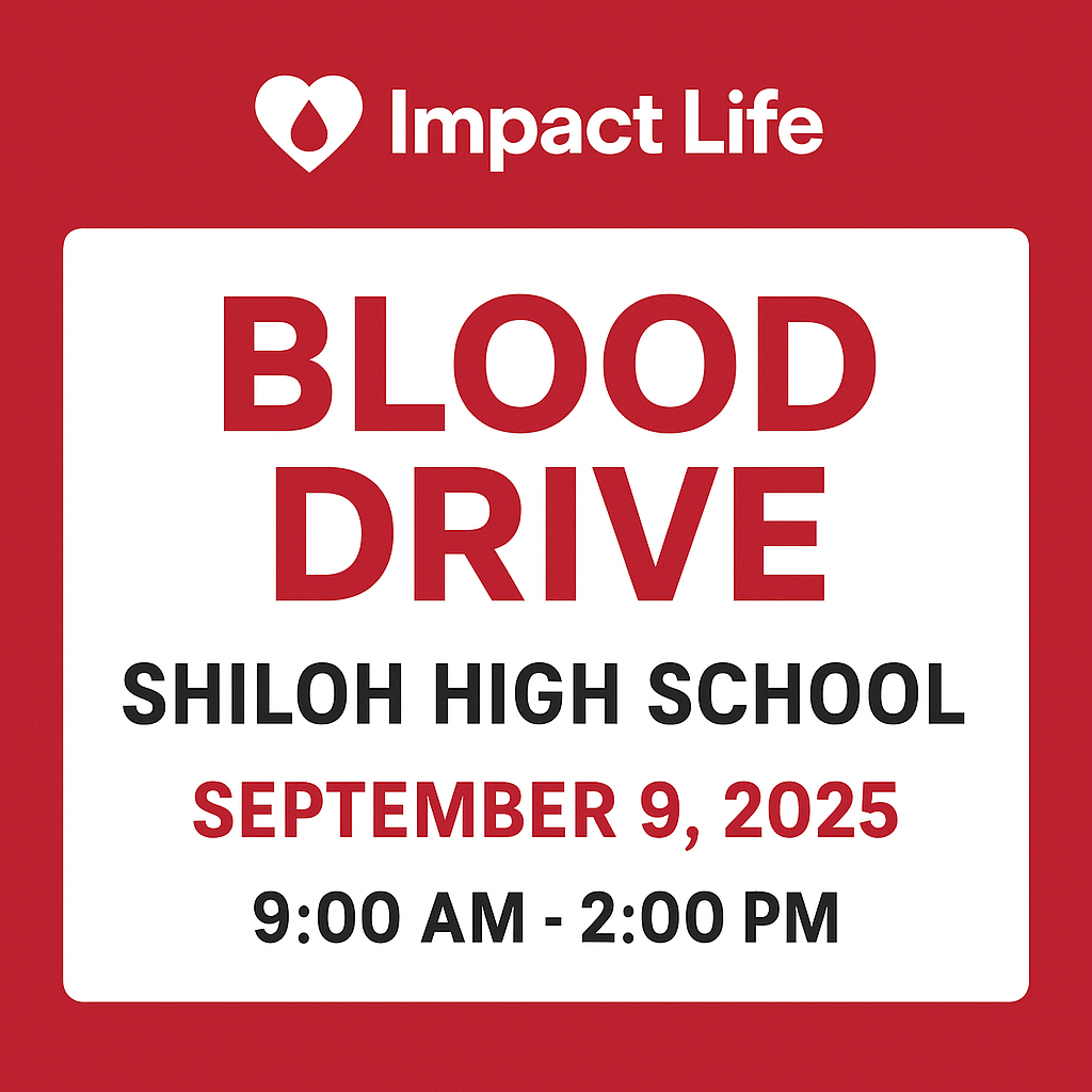 September 9, 2025 Blood Drive at Shiloh High School