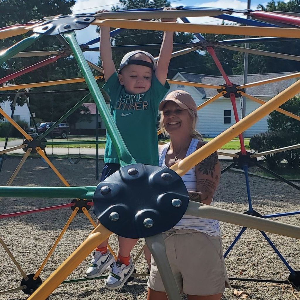 Families on playground during August 2025 partnership in parenting group connection