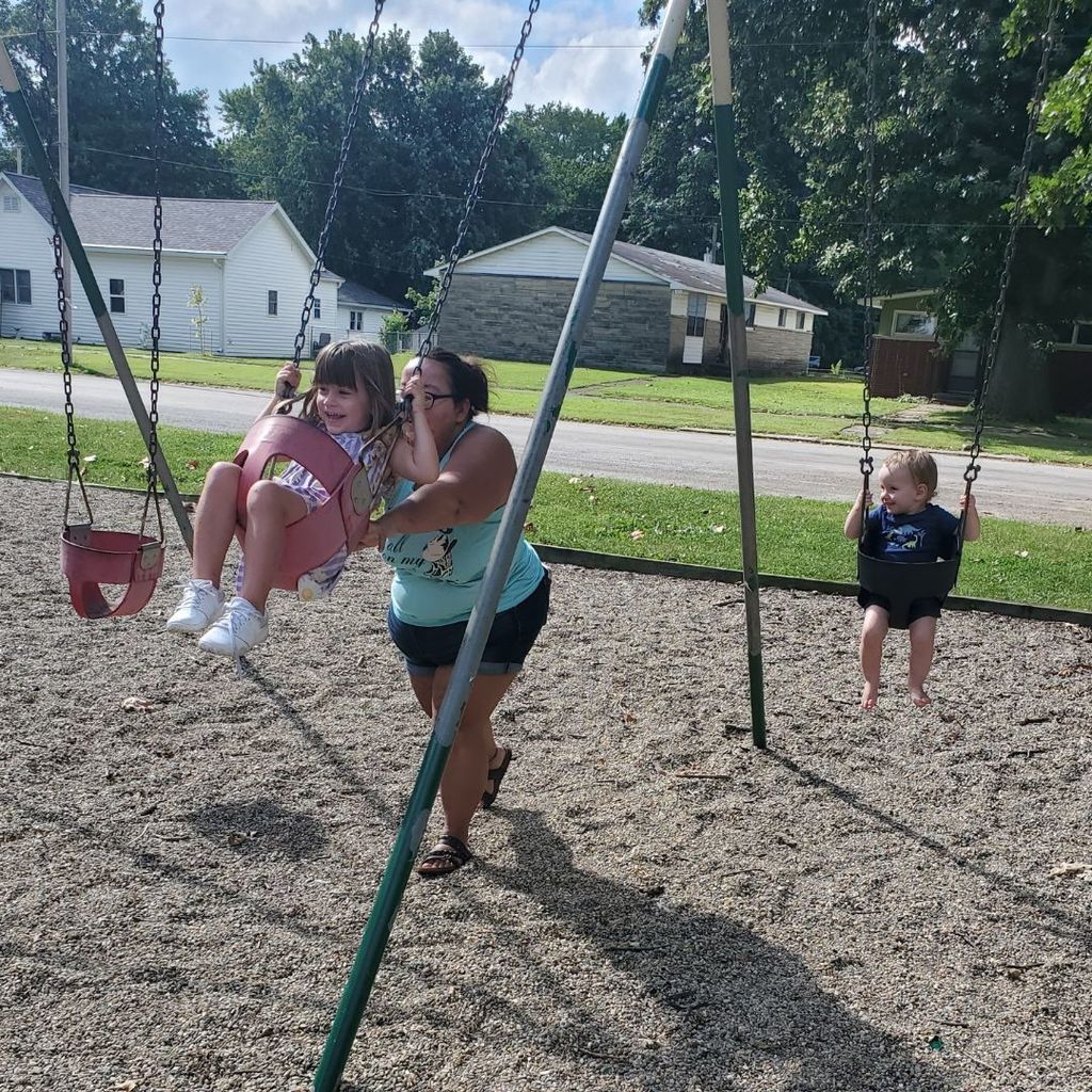 Families on playground during August 2025 partnership in parenting group connection