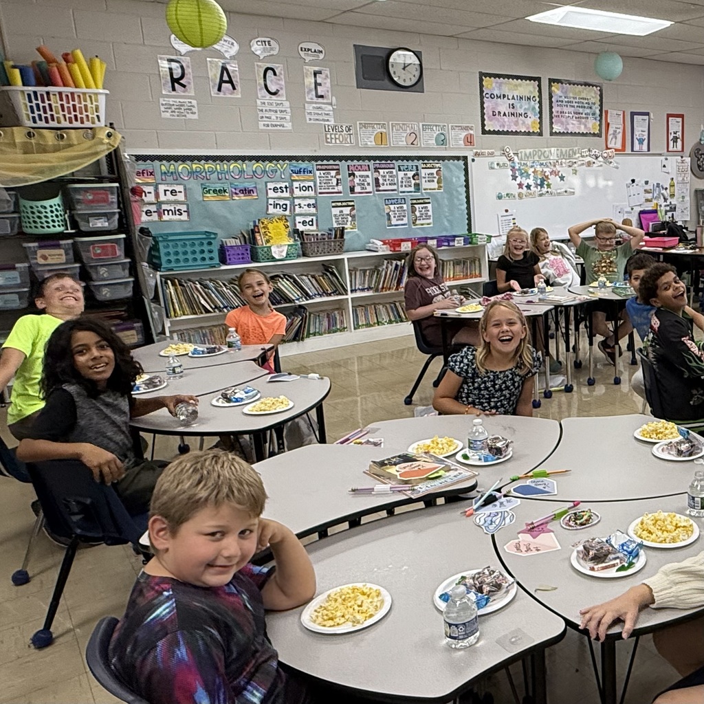 Mrs. Climaco's third-grade students celebrate finishing the book Matilda