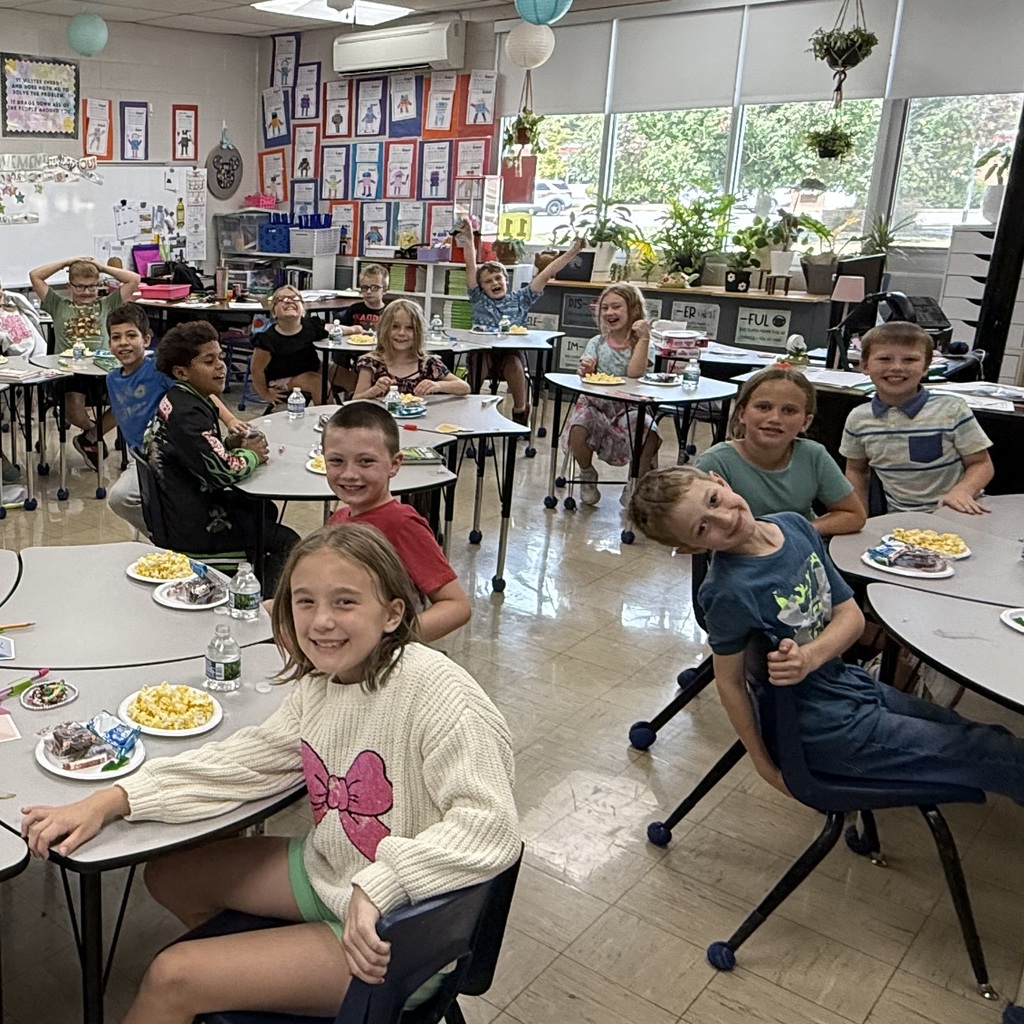 Mrs. Climaco's third-grade students celebrate finishing the book Matilda