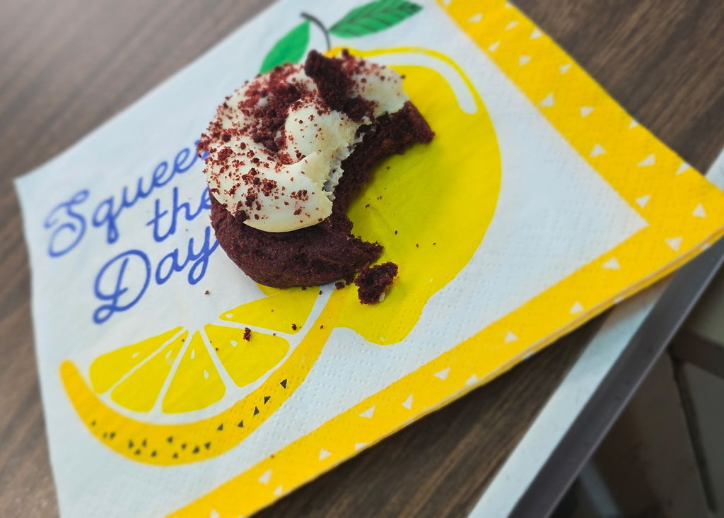 Up close photo of a cookie with a bite missing
