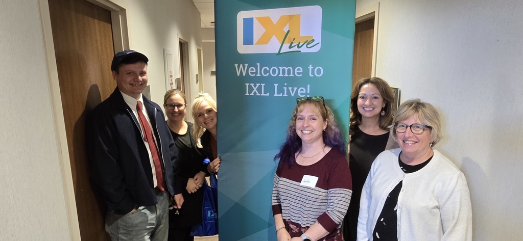 Six Shiloh Junior High teachers attending IXL Live professional development