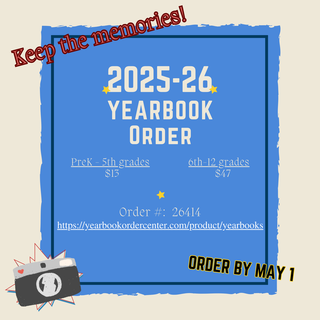 Order your 2026 yearbook by May 1, 2026