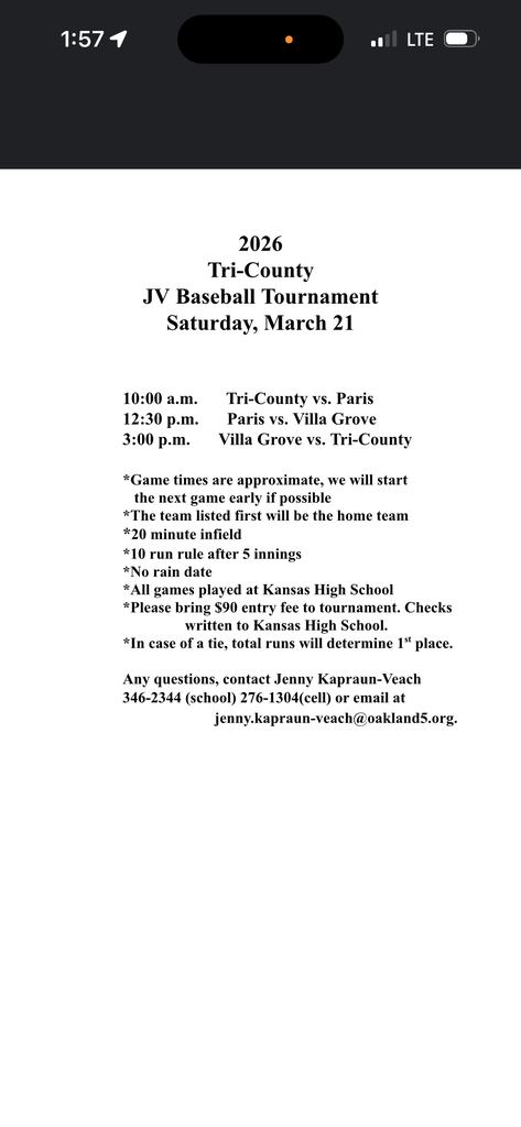 Tri County JV Baseball Tournament 