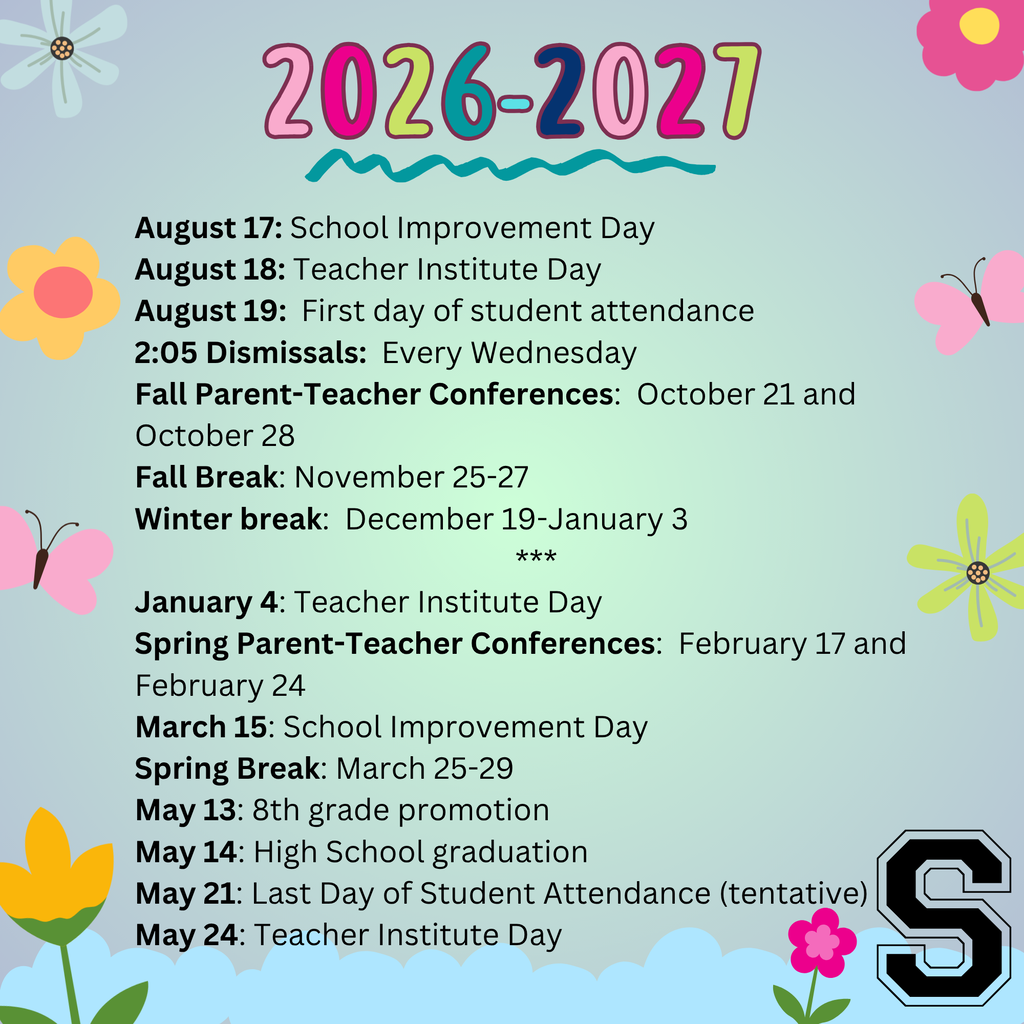 Important dates for the 2026-2027 school year