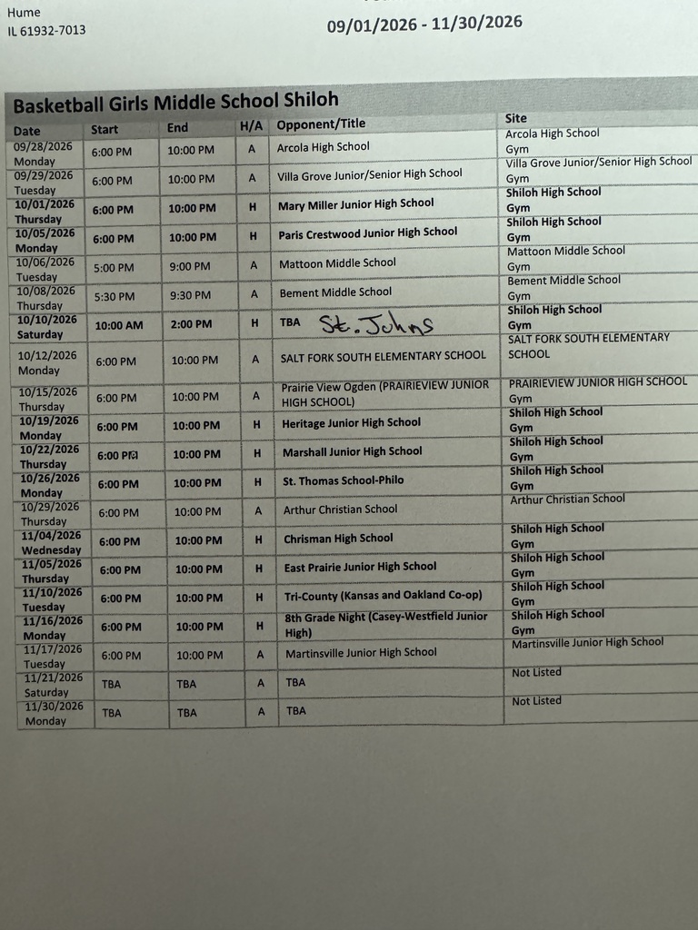 JH Girls Basketball