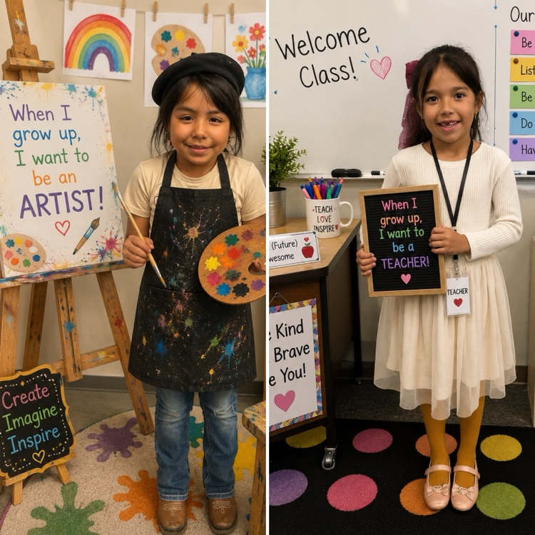 students dressed as their future career