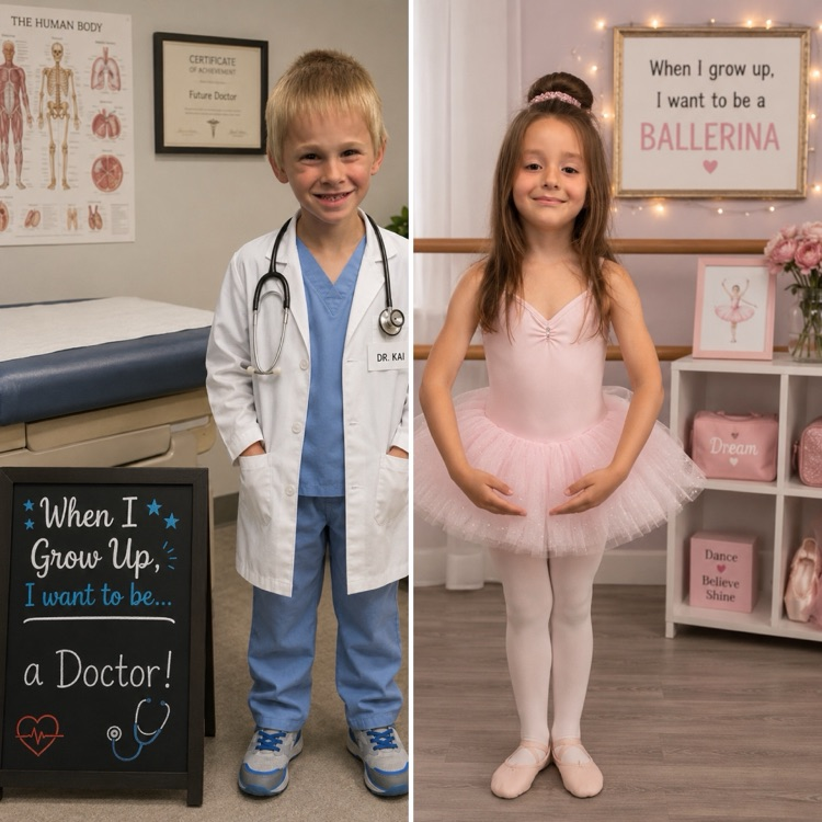 students dressed as their future career