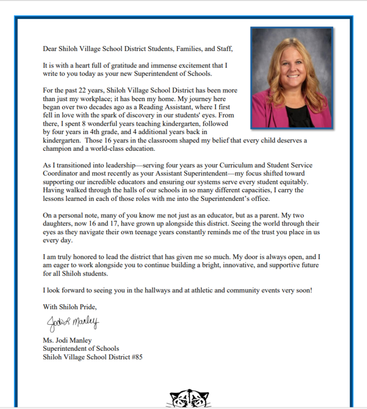 News from the Superintendent