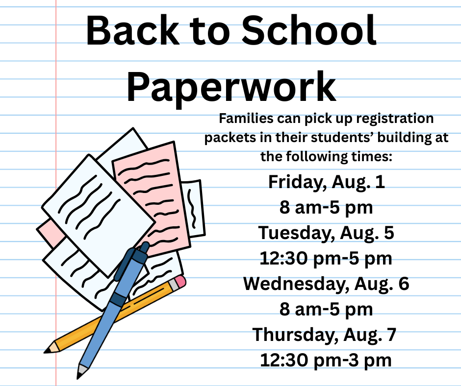 Back to school paperwork