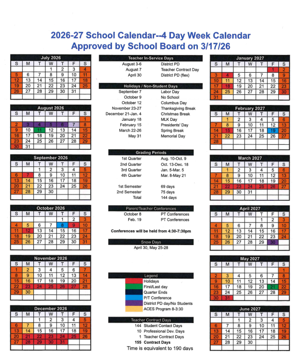 26-27 School Calendar