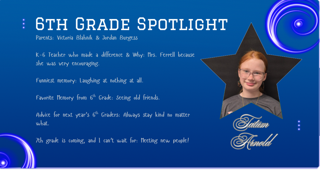 6th Grade spot lights