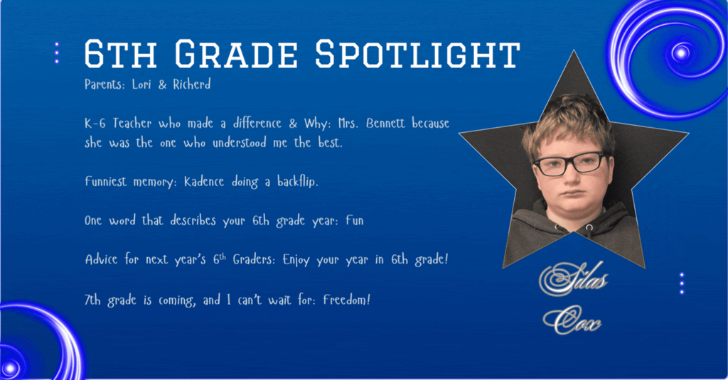 6th Grade spot lights