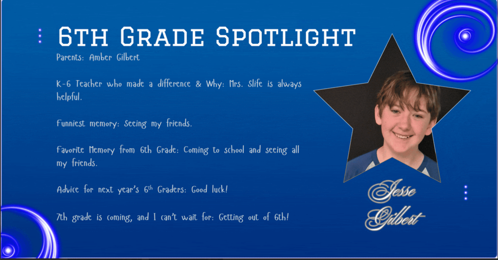 6th Grade spot lights
