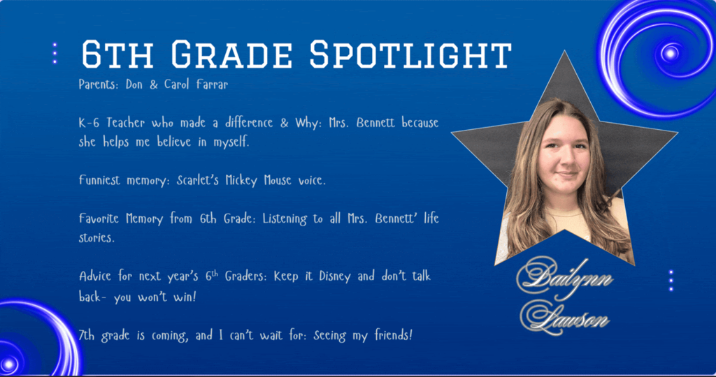 6th Grade spot lights