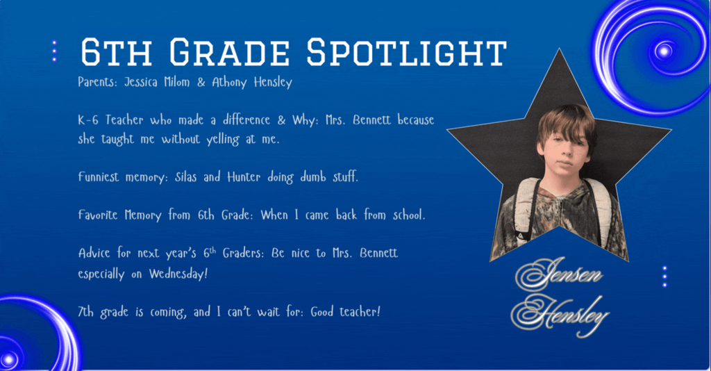 6th Grade spot lights