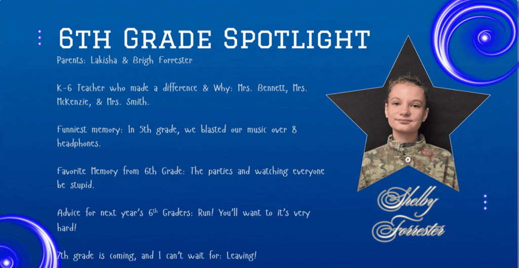 6th Grade spot lights