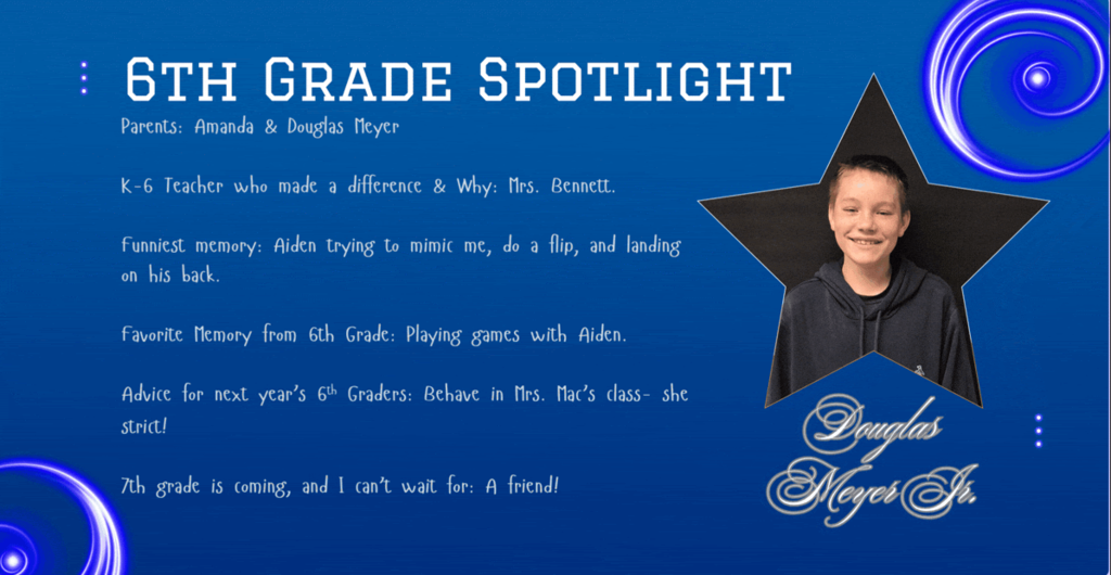 6th Grade spot lights