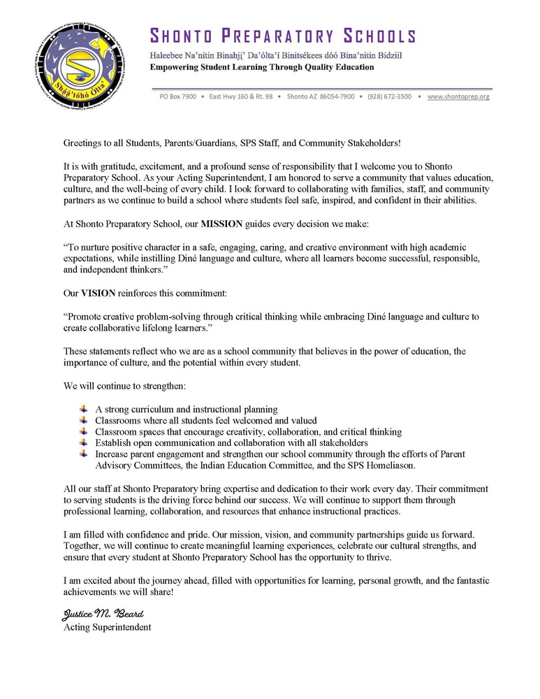 New Acting Superintendent