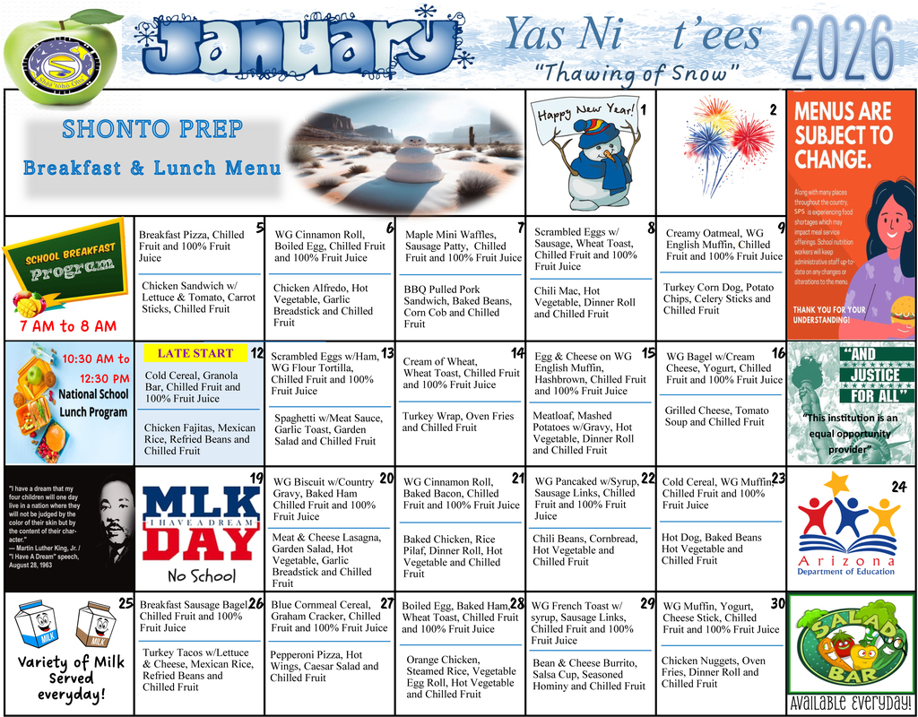 jan 2026 menu