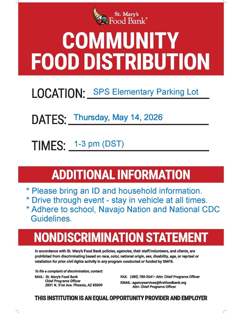 Community Food Dist May 14 flyer