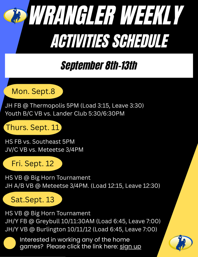 Weekly Activities Schedule #3