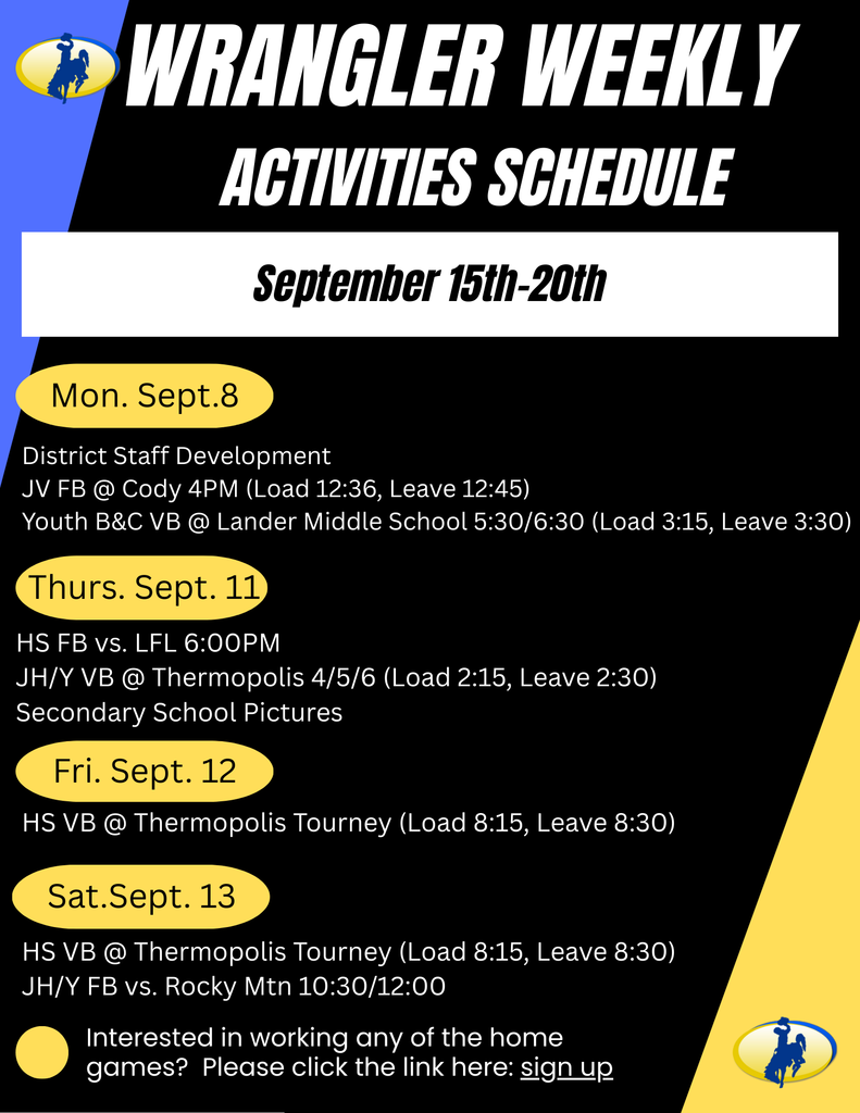 Weekly Activities Schedule #4