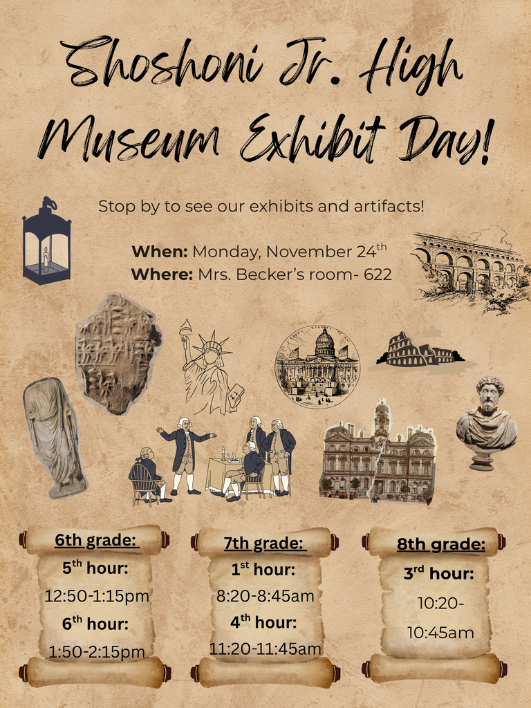 Jr High Museum Exhibits!