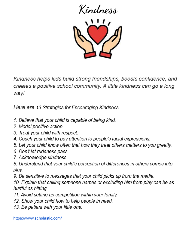 August Character Trait: Kindness