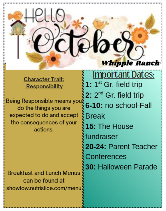 October Calendar
