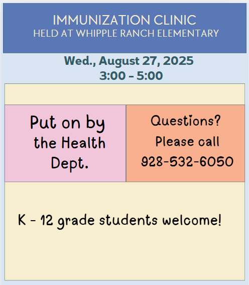 Immunization Clinic 8/27