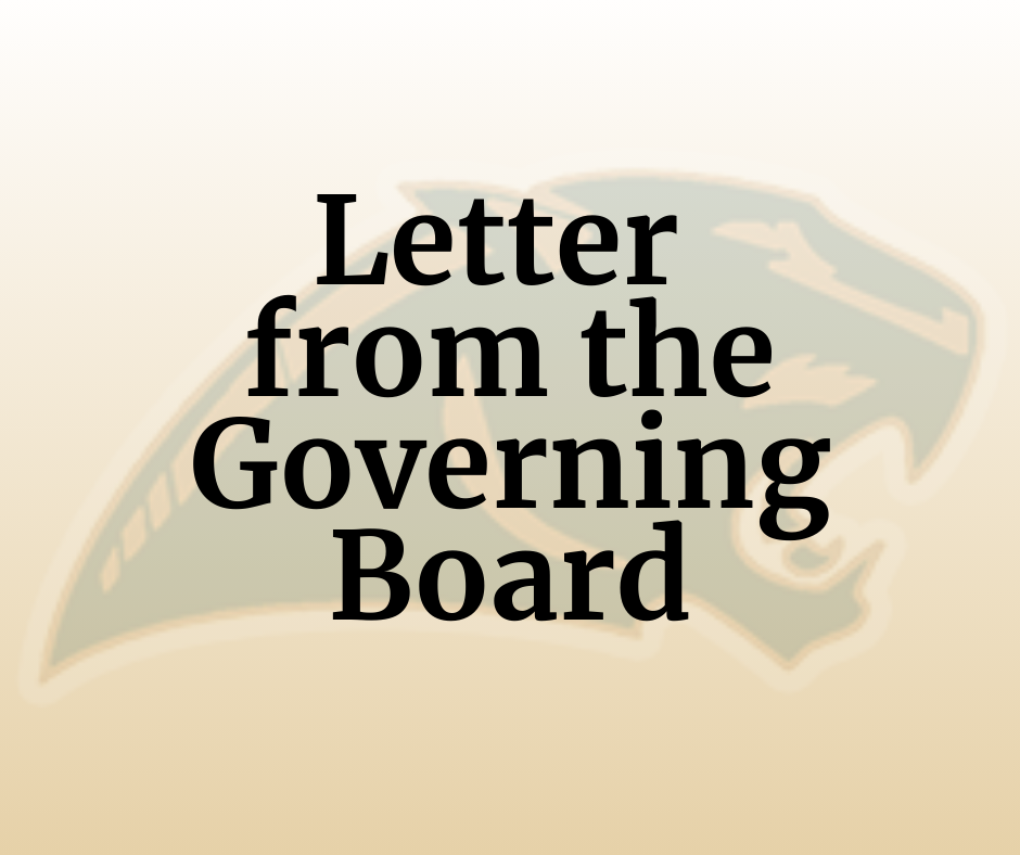 Letter to the Community