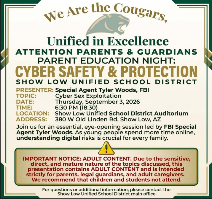 FBI Parent Meeting---Cyber Sex Exploitation