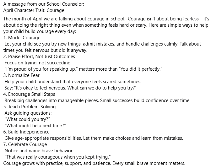 April Counselor Corner