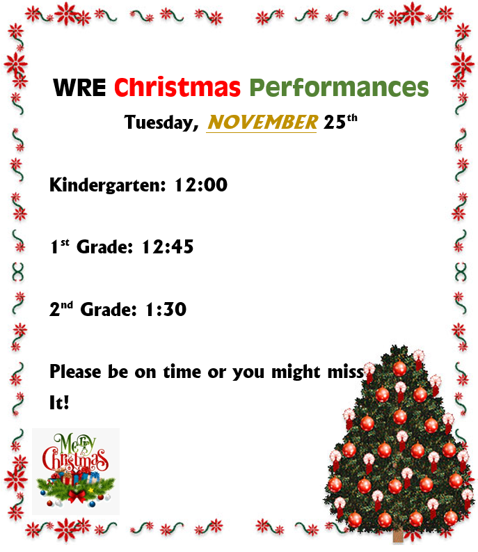 Christmas Performances 11/25