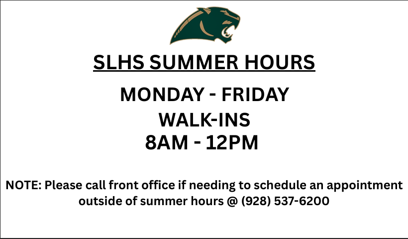 SLHS Summer Hours