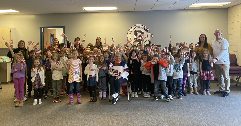 Mrs. Winn with second graders