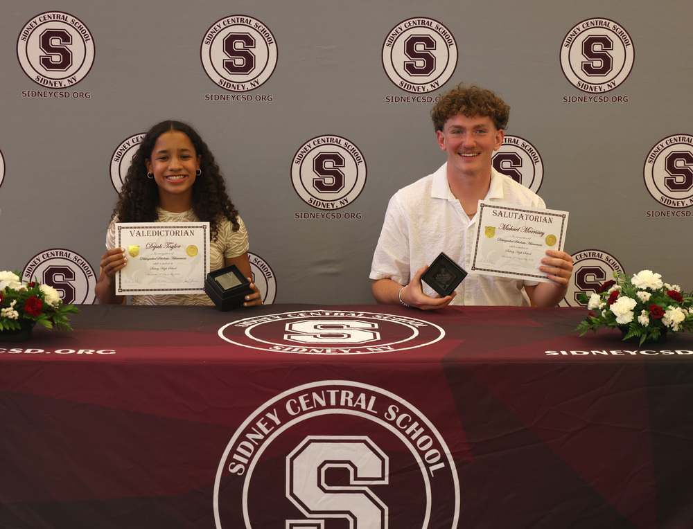 Sidney CSD Class of 2026 valedictorian and salutatorian