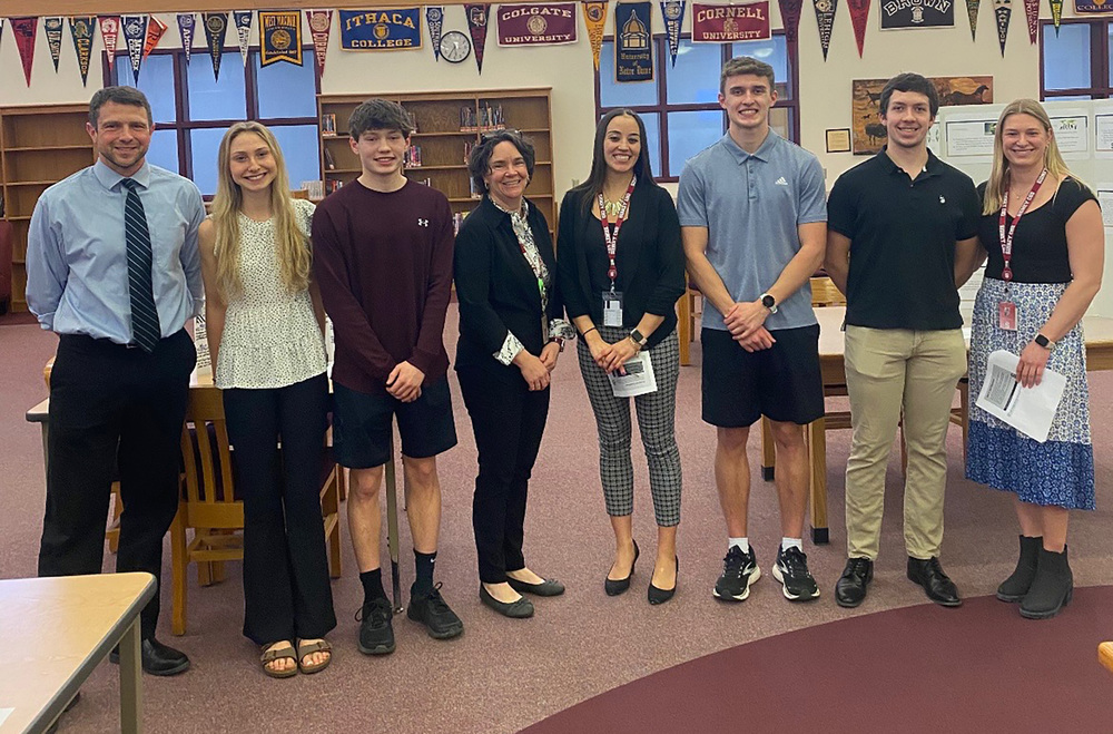Students and staff at the BOE meeting to present for the Seal of Civic Readiness.