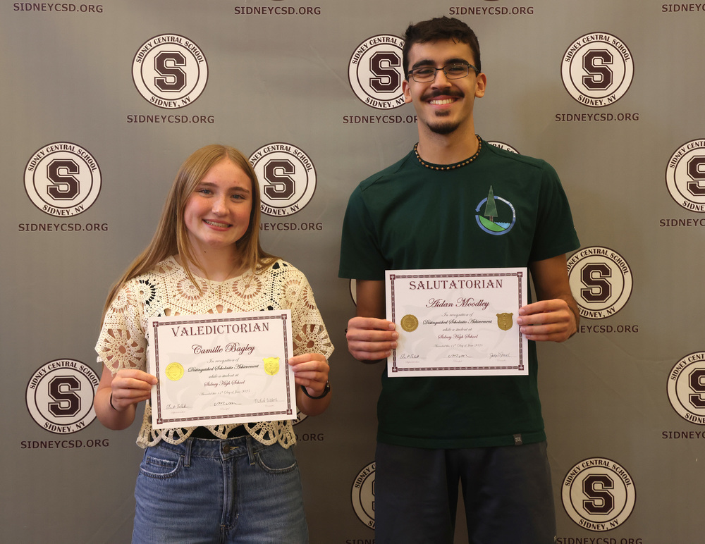 Valedictorian Camille Bagley and Salutatorian Aidan Moodley